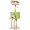 PawHut Flower Cat Tree, 48" Cat Tower for Indoor Large Kitty with Scratching Post, Cozy Bed, Condo, Climbing Ladder, Perch, Dangling Ball, Multi-Level Kitten Activity Center