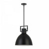 Dainolite Liberty 1 Light Pendant Matte Black Finish Matte Black Metal Shade Lamp|Luminaire suspendu Liberty de Dainolite avec abat-jour en métal noir mat, fini noir mat et 1 ampoule