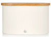 Salton Swan Nordic Bread Bin with Cutting Board - White