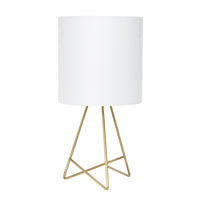 Archar Geometric Wire Table Lamp, Gold, 14