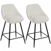 HOMCOM Swivel Bar Stools Set of 2 26