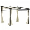 Outsunny 10' X 10' Metal Pergola W/ Retractable Canopy Roof, Beige