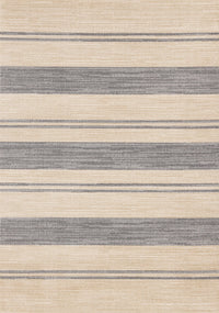 Covington Beige Grey Striped Design Rug, 7'10