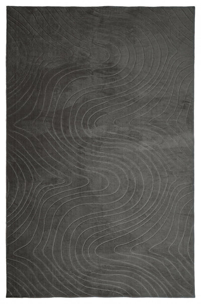 Somos Contemporary Charcoal Washable Rug 8'0" x 10'0" Indoor Area Rug | Tapis Lavable/Contemporain Somos 8'0" x 10'0" en Charbon