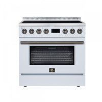Forno Torino 36 Inch White Induction Range, 5.36 cu.ft - FFSIN0936-36WHT Electric Range