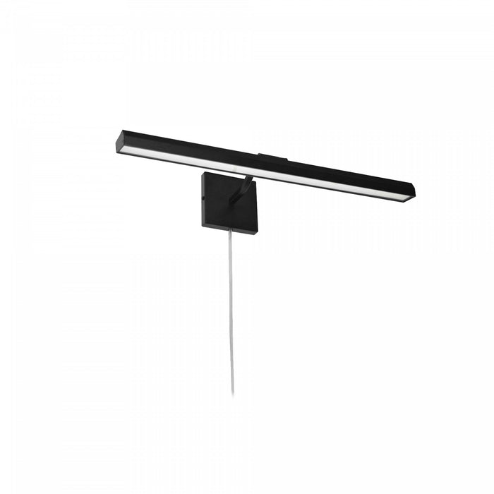 Dainolite Leonardo 24\" Picture Light 30w Matte Black With Frosted Glass Diffuser Lamp
