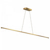 Dainolite Array LED Horizontal Pendant 30w 48" Aged Brass Finish White Acrylic Diffuser Lamp|Luminaire suspendu horizontal Array de Dainolite de 48 po en acrylique blanc qui diffuse la lumière, avec fini laiton vieilli et ampoule à DEL de 30 W