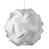 Dainolite Globus 3 Light Pendant Large Polished Chrome Finish White Fabric Lamp|Grand luminaire suspendu Globus de Dainolite en tissu blanc, avec fini chromé poli et 3 ampoules