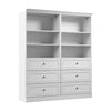 Bestar Versatile 72 W Closet Organizer with Drawers - White