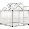 Outsunny Greenhouse, Walk-in Hot House, Clear Pc Board With Sliding Door