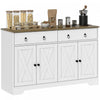 HOMCOM Sideboard Buffet Cabinet, Kitchen Cabinet with 2 Drawers, White