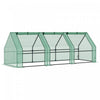 Outsunny 106\" X 36\" X 36\" Portable Mini Greenhouse Tunnel Growing Tent Plants Flower Warm House W/ Zippered Roll-up Doors, Pe Cover, Green