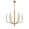 Dainolite Eleanor 6 Light Chandelier Aged Brass Lamp
