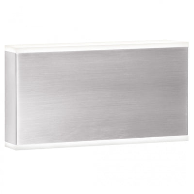 Dainolite Emery LED Wall Sconce 20w Satin Chrome Frosted Acrylic Diffuser Lamp|Applique murale Emery de Dainolite en acrylique givré qui diffuse la lumière, avec fini chromé satiné et ampoule à DEL de 20 W