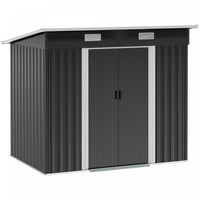 Outsunny Outdoor Storage Shed, Garden Shed With Lockable Doors, Black