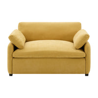 Olivia Oversized Accent Chair with Pillows,Yellow 