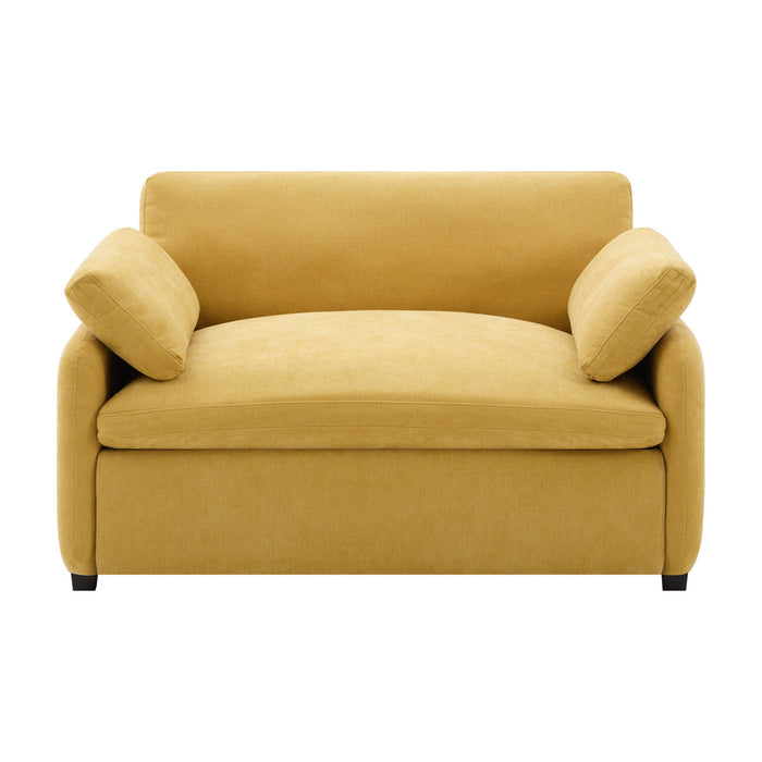 Olivia Oversized Accent Chair with Pillows,Yellow