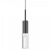Dainolite Palmer 1 Light Pendant Matte Black Clear Glass Lamp
