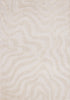 Lincoln Modern Luxurious Plush White Curves Area Rug - 7'10" x 11'2"|Carpette moderne, luxueuse et moelleuse Lincoln blanche à motif de courbes - 7 pi 10 po x 11 pi 2 po