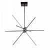 Dainolite Summit LED Chandelier 46w Matte Black White Acrylic Diffuser Lamp|Lustre Summit de Dainolite en acrylique blanc qui diffuse la lumière, avec fini noir mat et ampoule à DEL de 46 W