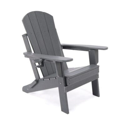 Lake Country Outdoors High-Density Polyethylene Adirondack Chair - Grey Patio Seat | Chaise Adirondack Lake Country Outdoors en polyethylene haute densite - Grise