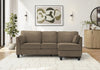 Upholstered Sofa Chaise Lounger, Light Brown Fabric Sofa | Canape Chaise Longue Rembourre, Tissu Marron Clair