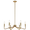 Dainolite Clayton 6 Light Chandelier Aged Brass Lamp|Lustre Clayton de Dainolite avec fini laiton vieilli et 6 ampoules