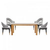 Carrington and Rockaway Modern Industry Chic 5-Piece Dining Set in Light Gray and Natural