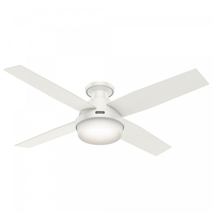 Dempsey Ceiling Fan with Light Fixture - White