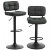 HOMCOM Bar Stools Set of 2, Adjustable Swivel Counter Height Barstools