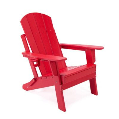 Lake Country Outdoors High-Density Polyethylene Adirondack Chair - Red Patio Seat | Chaise Adirondack Lake Country Outdoors en polyethylene haute densite - Rouge