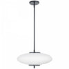 Dainolite Maddie LED Pendant 20w Matte Black Opal White Glass Lamp|Luminaire suspendu Maddie de Dainolite en verre blanc opale, avec fini noir mat et ampoule à DEL de 20 W