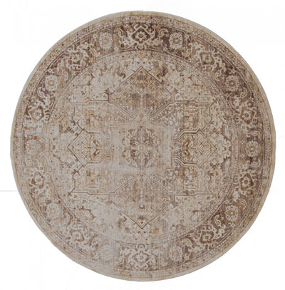 Selena Traditional 5'0" x 5'0" Area Rug in Grey Indoor Area Rug | Tapis Traditionnel Selena 5'0" x 5'0" en Gris