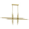 Dainolite Kanata 16 Light Horizontal Pendant Aged Brass Finish Lamp