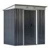 Outsunny 7' X 4' Outdoor Storage Shed, Metal Garden Tool Storage House Organizer With Lockable Slidi|Outsunny Abri De Jardin Avec Portes Coulissantes Et Bouche D'aeration, Gris
