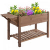 Outsunny Raised Garden Bed With 8 Grids And Storage Shelf, Elevated Planter Box With Legs, For Veget|Outsunny 49 '' X 21 '' X 29 '' Support De Plante De Jardin Sureleve Support De Plante De Jardin Sure