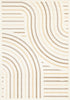Forte Cream Beige Brown Curvy Lines Area Rug - 7'9" x 10'6"|Carpette Forte crème, beige et brune à motif de lignes courbées - 7 pi 9 po x 10 pi 6 po