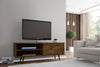 Manhattan Comfort Liberty 62.99" Mid-Century Modern TV Stand with 3 Shelves & 2 Doors - Rustic Brown|Meuble pour téléviseur Liberty de Manhattan Comfort de 62,99 po de style moderne du milieu du 20e si