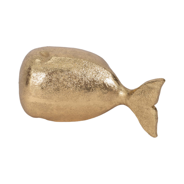 8\" Whale Tabletop Decor - Gold