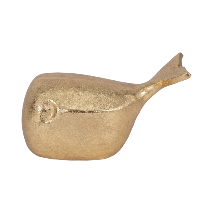 8\" Whale Tabletop Decor - Gold