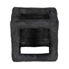 6" Textured Open Square Cube - Black | Cube ouvert texturé de 6 po - noir