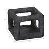 6" Textured Open Square Cube - Black | Cube ouvert texturé de 6 po - noir