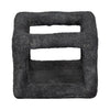 6" Textured Open Square Cube - Black | Cube ouvert texturé de 6 po - noir