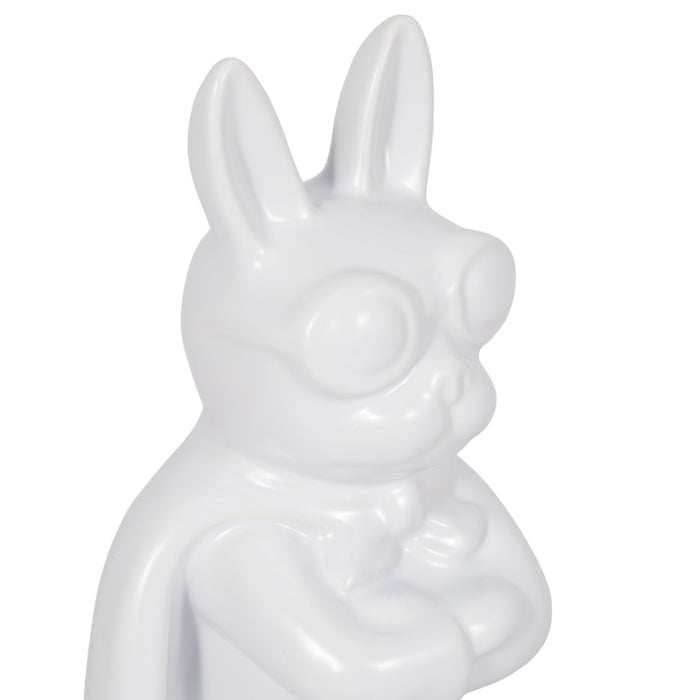 Ceramic 10\" Super Dog - White