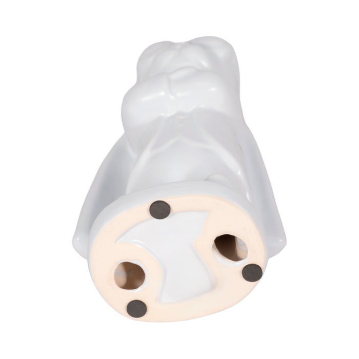 Ceramic 10\" Super Dog - White