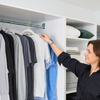 Bestar Florence 25" Modular Hanging Closet System with LED Light and Shelf - White|Système de garde-robe modulaire à espace pour suspendre Florence de Bestar de 25 po avec éclairage à DEL et tablette - blanc