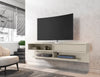 Manhattan Comfort Astor 70.86" Modern Floating Entertainment Center with Media Shelves - Off White|Meuble audio-vidéo flottant moderne Astor de Manhattan Comfort de 70,86 po avec tablettes multimédias - blanc cassé
