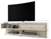 Manhattan Comfort Astor 70.86" Modern Floating Entertainment Center with Media Shelves - Off White|Meuble audio-vidéo flottant moderne Astor de Manhattan Comfort de 70,86 po avec tablettes multimédias - blanc cassé