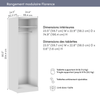 Bestar Florence 25" Modular Hanging Closet System with LED Light and Shelf - White|Système de garde-robe modulaire à espace pour suspendre Florence de Bestar de 25 po avec éclairage à DEL et tablette - blanc