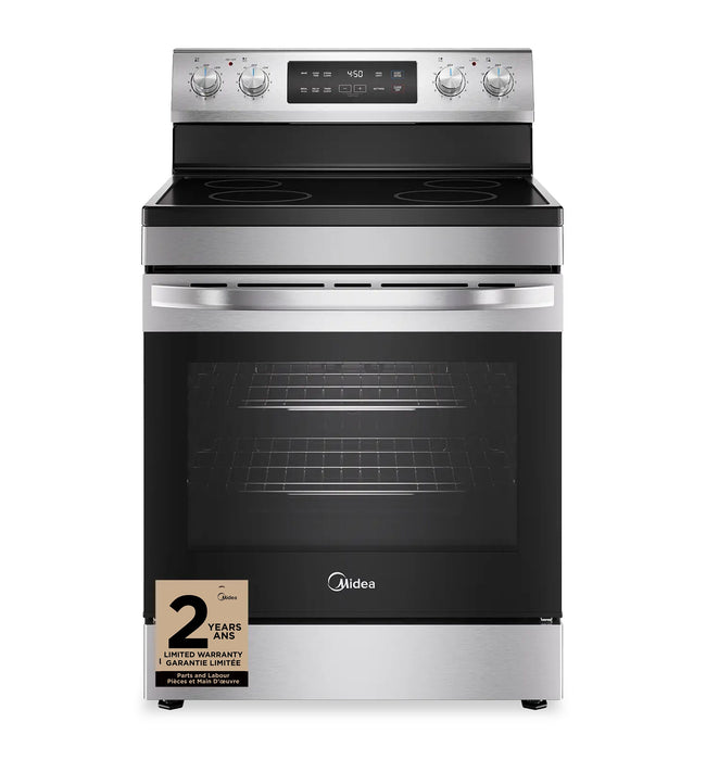 Midea 6.3 Cu. Ft. Freestanding Electric Range with Air Fry – Stainless Steel - MER30A15ASTC